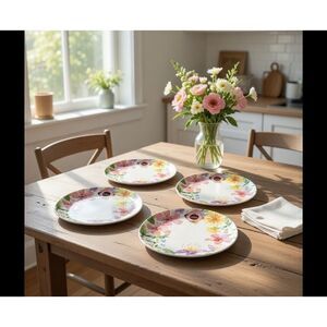 Lenox Butterfly Meadow 11" Dinner Plates by Louise Le Luyer - Set of 4
